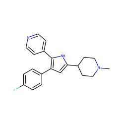 CN1CCC(c2cc(-c3ccc(F)cc3)c(-c3ccncc3)[nH]2)CC1 ZINC000000017178