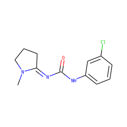 CN1CCC/C1=N\C(=O)Nc1cccc(Cl)c1 ZINC000028570930