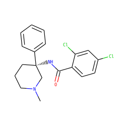 CN1CCC[C@@](NC(=O)c2ccc(Cl)cc2Cl)(c2ccccc2)C1 ZINC000140007358