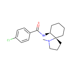 CN1CCC[C@@]12CCCC[C@@H]2NC(=O)c1ccc(Cl)cc1 ZINC000028257861