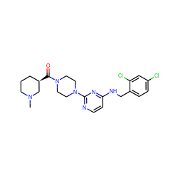 CN1CCC[C@@H](C(=O)N2CCN(c3nccc(NCc4ccc(Cl)cc4Cl)n3)CC2)C1 ZINC000028565935
