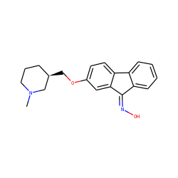 CN1CCC[C@@H](COc2ccc3c(c2)/C(=N/O)c2ccccc2-3)C1 ZINC000026579033