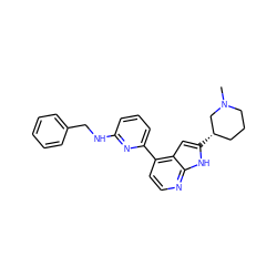 CN1CCC[C@H](c2cc3c(-c4cccc(NCc5ccccc5)n4)ccnc3[nH]2)C1 ZINC000220386676