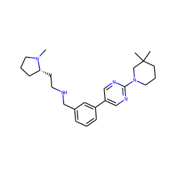 CN1CCC[C@H]1CCNCc1cccc(-c2cnc(N3CCCC(C)(C)C3)nc2)c1 ZINC000045324632