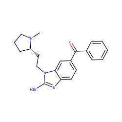 CN1CCC[C@H]1CCn1c(N)nc2ccc(C(=O)c3ccccc3)cc21 ZINC000084687810