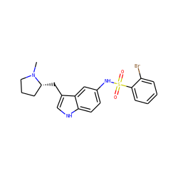 CN1CCC[C@H]1Cc1c[nH]c2ccc(NS(=O)(=O)c3ccccc3Br)cc12 ZINC000013607558