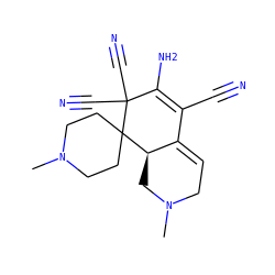 CN1CCC2(CC1)[C@@H]1CN(C)CC=C1C(C#N)=C(N)C2(C#N)C#N ZINC000019816485