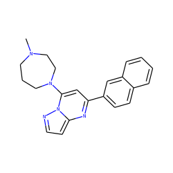 CN1CCCN(c2cc(-c3ccc4ccccc4c3)nc3ccnn23)CC1 ZINC000061907674