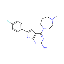 CN1CCCN(c2nc(N)nc3[nH]c(-c4ccc(F)cc4)cc23)CC1 ZINC000095593961