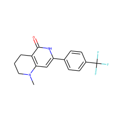 CN1CCCc2c1cc(-c1ccc(C(F)(F)F)cc1)[nH]c2=O ZINC000146052097