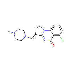 CN1CCN(/C=C2\CCn3c2nc(=O)c2c(Cl)cccc23)CC1 ZINC000653862920