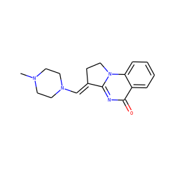 CN1CCN(/C=C2\CCn3c2nc(=O)c2ccccc23)CC1 ZINC000653874617