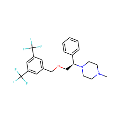 CN1CCN([C@@H](COCc2cc(C(F)(F)F)cc(C(F)(F)F)c2)c2ccccc2)CC1 ZINC000022926933