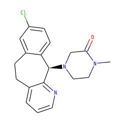 CN1CCN([C@@H]2c3ccc(Cl)cc3CCc3cccnc32)CC1=O ZINC000027096497
