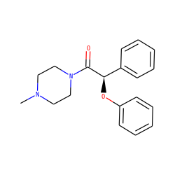 CN1CCN(C(=O)[C@H](Oc2ccccc2)c2ccccc2)CC1 ZINC000077912353