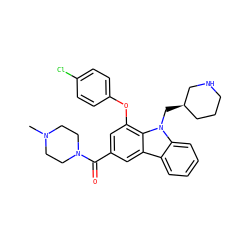 CN1CCN(C(=O)c2cc(Oc3ccc(Cl)cc3)c3c(c2)c2ccccc2n3C[C@@H]2CCCNC2)CC1 ZINC000028889663