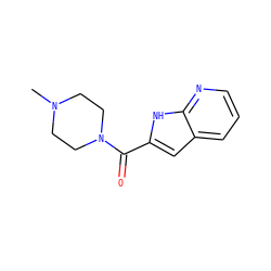 CN1CCN(C(=O)c2cc3cccnc3[nH]2)CC1 ZINC000073165184
