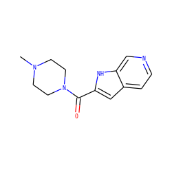 CN1CCN(C(=O)c2cc3ccncc3[nH]2)CC1 ZINC000084759153