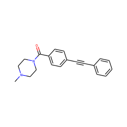CN1CCN(C(=O)c2ccc(C#Cc3ccccc3)cc2)CC1 ZINC000000101265
