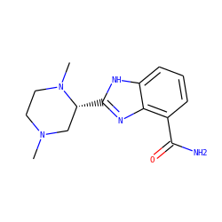 CN1CCN(C)[C@H](c2nc3c(C(N)=O)cccc3[nH]2)C1 ZINC000040861508