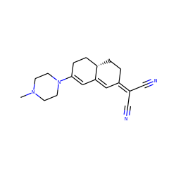 CN1CCN(C2=CC3=CC(=C(C#N)C#N)CC[C@H]3CC2)CC1 ZINC000022036145