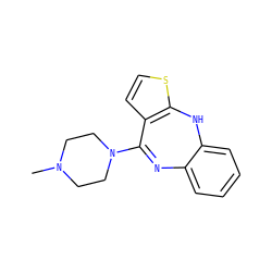 CN1CCN(C2=Nc3ccccc3Nc3sccc32)CC1 ZINC000053166142