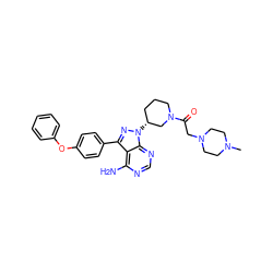 CN1CCN(CC(=O)N2CCC[C@@H](n3nc(-c4ccc(Oc5ccccc5)cc4)c4c(N)ncnc43)C2)CC1 ZINC000653782759