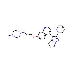 CN1CCN(CCCOc2ccc3c(-c4c(-c5ccccn5)nn5c4CCC5)ccnc3c2)CC1 ZINC000023360652