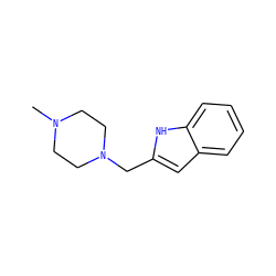 CN1CCN(Cc2cc3ccccc3[nH]2)CC1 ZINC000022580419
