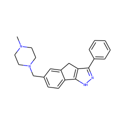 CN1CCN(Cc2ccc3c(c2)Cc2c(-c4ccccc4)n[nH]c2-3)CC1 ZINC000036338877
