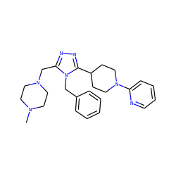 CN1CCN(Cc2nnc(C3CCN(c4ccccn4)CC3)n2Cc2ccccc2)CC1 ZINC000072124545