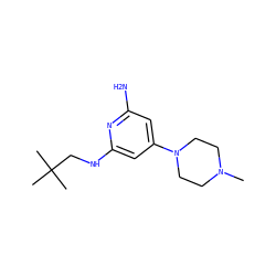 CN1CCN(c2cc(N)nc(NCC(C)(C)C)c2)CC1 ZINC000071333777