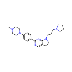 CN1CCN(c2ccc(-c3ncc4c(n3)N(CCCN3CCCC3)CC4)cc2)CC1 ZINC000198989602