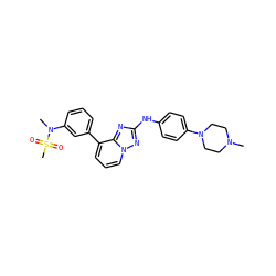 CN1CCN(c2ccc(Nc3nc4c(-c5cccc(N(C)S(C)(=O)=O)c5)cccn4n3)cc2)CC1 ZINC000142893530