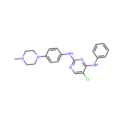 CN1CCN(c2ccc(Nc3ncc(Cl)c(Nc4ccccc4)n3)cc2)CC1 ZINC000073198798