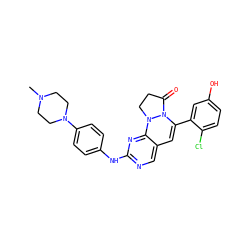 CN1CCN(c2ccc(Nc3ncc4c(n3)N3CCC(=O)N3C(c3cc(O)ccc3Cl)=C4)cc2)CC1 ZINC000053274940