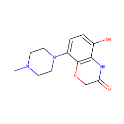 CN1CCN(c2ccc(O)c3c2OCC(=O)N3)CC1 ZINC001772605545
