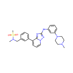 CN1CCN(c2cccc(Nc3nc4c(-c5cccc(CN(C)S(C)(=O)=O)c5)cccn4n3)c2)CC1 ZINC000096169698