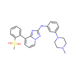CN1CCN(c2cccc(Nc3nc4c(-c5ccccc5S(C)(=O)=O)cccn4n3)c2)CC1 ZINC000148202693