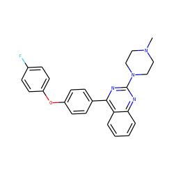 CN1CCN(c2nc(-c3ccc(Oc4ccc(F)cc4)cc3)c3ccccc3n2)CC1 ZINC000115759869