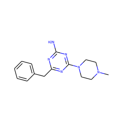CN1CCN(c2nc(N)nc(Cc3ccccc3)n2)CC1 ZINC001772627839
