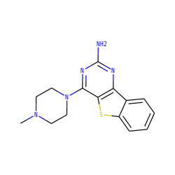 CN1CCN(c2nc(N)nc3c2sc2ccccc23)CC1 ZINC000073196914