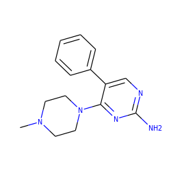 CN1CCN(c2nc(N)ncc2-c2ccccc2)CC1 ZINC000040845900