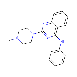 CN1CCN(c2nc(Nc3ccccc3)c3ccccc3n2)CC1 ZINC000040402198