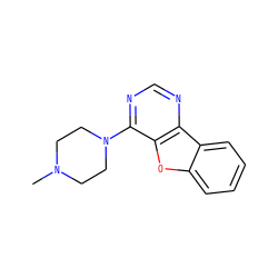 CN1CCN(c2ncnc3c2oc2ccccc23)CC1 ZINC000003152027