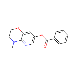 CN1CCOc2cc(OC(=O)c3ccccc3)cnc21 ZINC000066112214