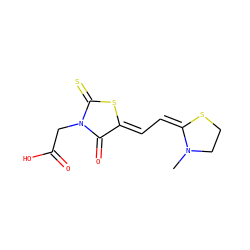 CN1CCS/C1=C/C=C1\SC(=S)N(CC(=O)O)C1=O ZINC000004013581