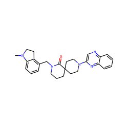 CN1CCc2c(CN3CCCC4(CCN(c5cnc6ccccc6n5)CC4)C3=O)cccc21 ZINC000096173183