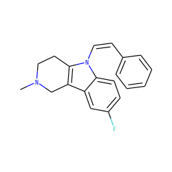 CN1CCc2c(c3cc(F)ccc3n2/C=C\c2ccccc2)C1 ZINC000045336764