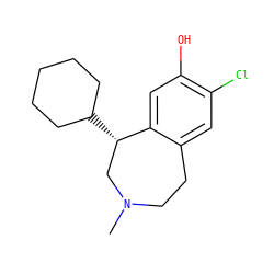 CN1CCc2cc(Cl)c(O)cc2[C@@H](C2CCCCC2)C1 ZINC000013884984